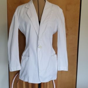 DKNY Vintage White Cotton Blazer